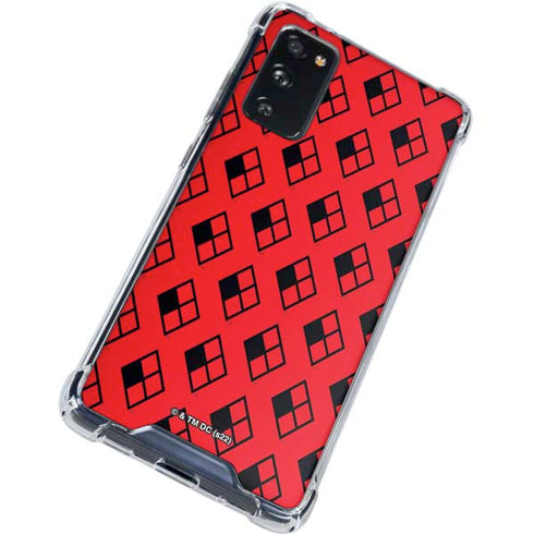 DC Comics Harley Quinn Logo Pattern Galaxy S20 FE Clear Case